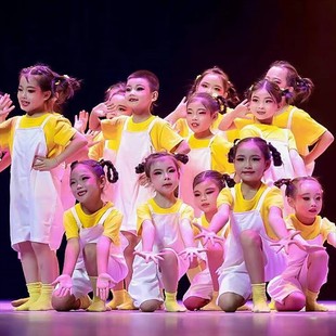 儿童小美满背带裤舞蹈服糖果色跳跳糖演出服童真时代书道具表演服