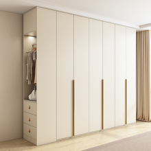 ENF级实木衣柜家用卧室现代简约小户型奶油风柜子主卧组装大衣橱