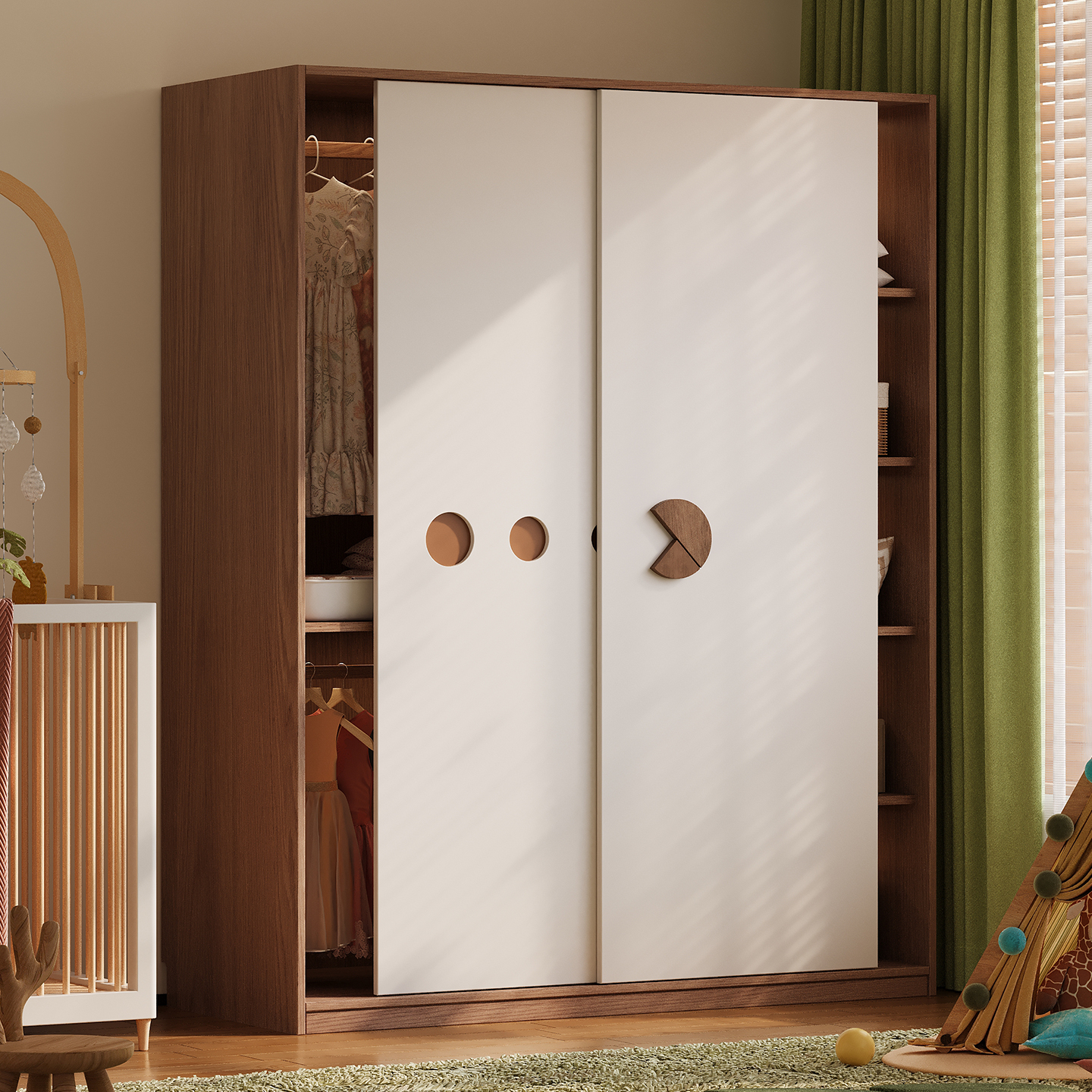 全实木儿童衣柜家用卧室定制