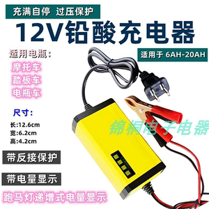 12V智能单个电瓶充电器