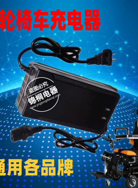 24v轮椅车老年代步车碰碰车残疾车甘蔗机电池充电器24V20AH36V