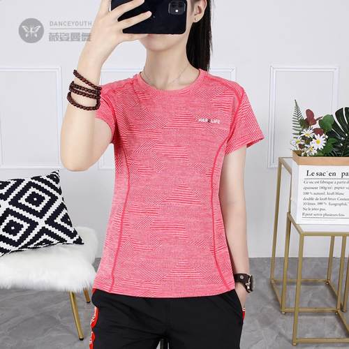女式速干防晒短袖运动上衣