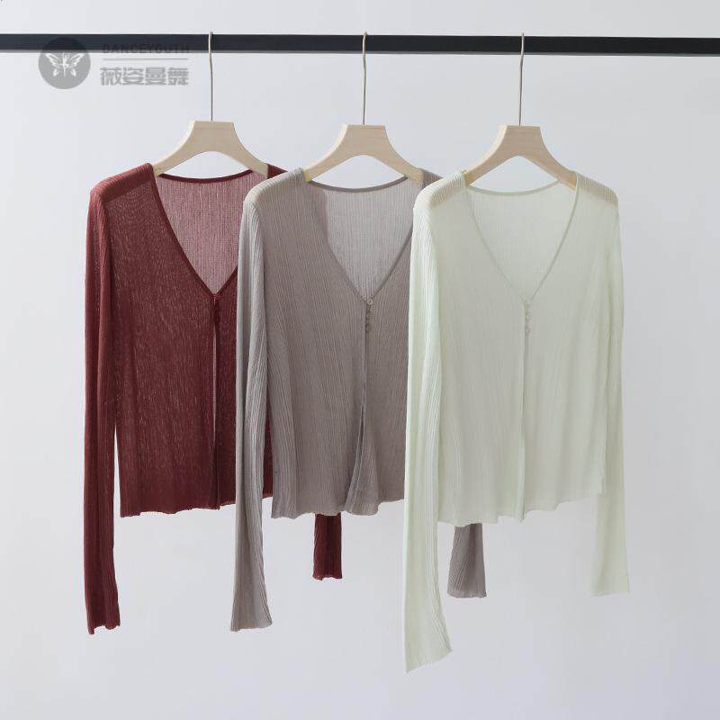 莱赛尔天丝春款针织开衫薄款女罩衫空调衫夏季长袖上衣女外套