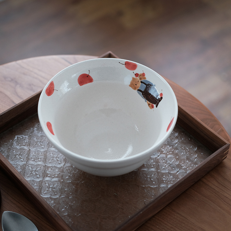 川谷原创日式熊陶瓷大面碗家用高级感大碗面碗 汤碗