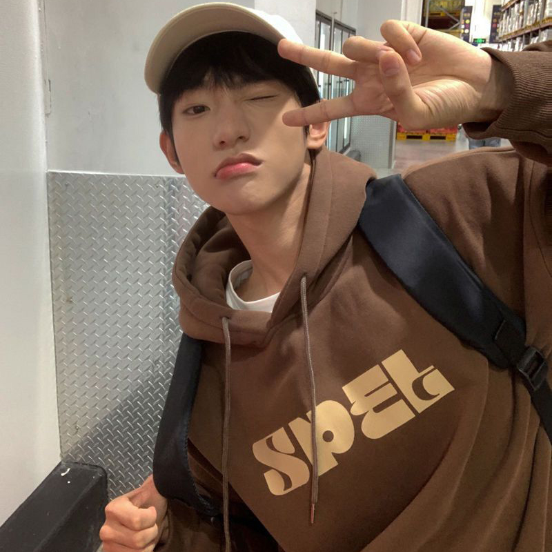 纯棉加绒加厚秋冬连帽卫衣男外套