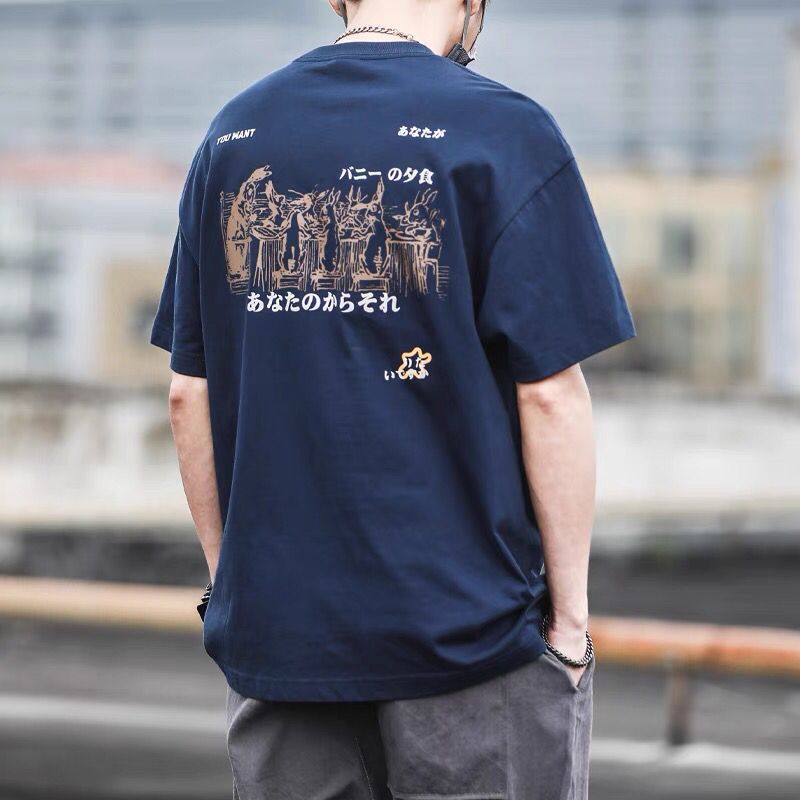 纯棉短袖t恤男夏季宽松百搭上衣