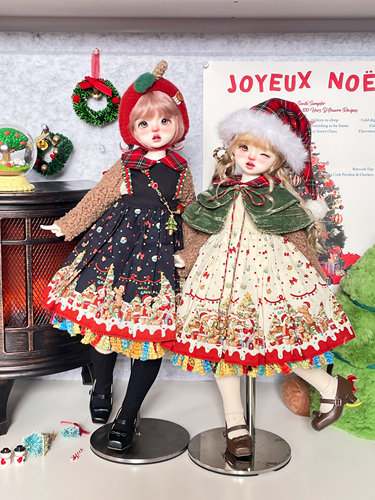 BJD6分azone胖四尺寸ob11娃衣圣诞套装《熊熊圣诞夜&熊熊圣诞日》