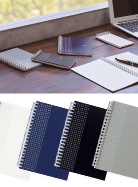 纵向书写 日本LIHITLAB.喜利HIRAKUNO活页线圈本可拓展方格笔记本