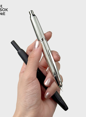 纵向书写 TVS¨ PILOT Capless Stripe百乐条纹按动钢笔