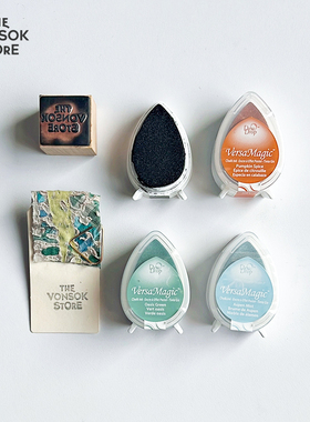 日本Tsukineko Versa Magic月猫GD系列水滴印台橡皮章手帐印泥