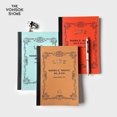 纵向书写 TVS¨ 日本LIFE笔记本 竹帘印迹 回归纸的根本 写触观