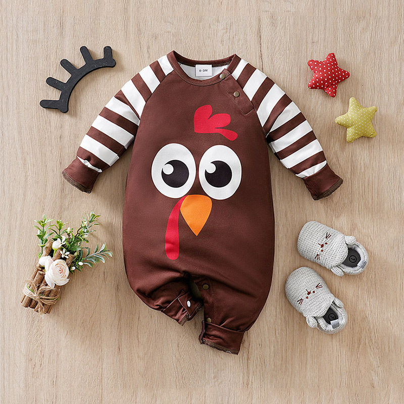 2026年新款婴儿连体衣纯棉春秋无骨爬服新生儿哈衣男女宝宝外出服