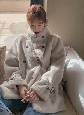 水貂绒外套女2025新款冬季巨好看羊羔毛毛绒皮草大衣加厚皮毛一体