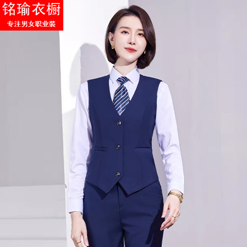 高端西装马甲女设计感小众职业装工作服套装商务正装气质马夹背心