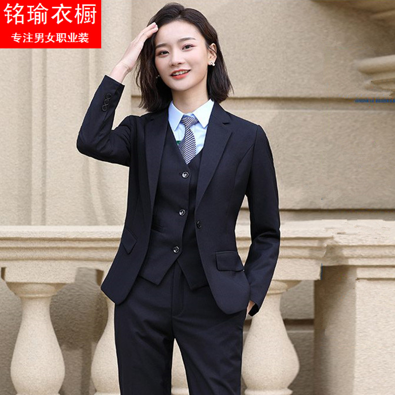 高端西装外套女两件套酒店工作服