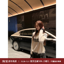 Cactishop费尔岛 复古羊毛圆领插肩袖毛衣女韩系宽松套头针织衫