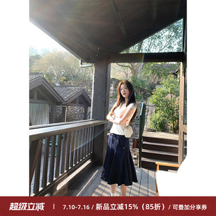 Cactishop苏黎世 原牛复古百搭不规则分割显瘦半身裙女牛仔鱼尾裙