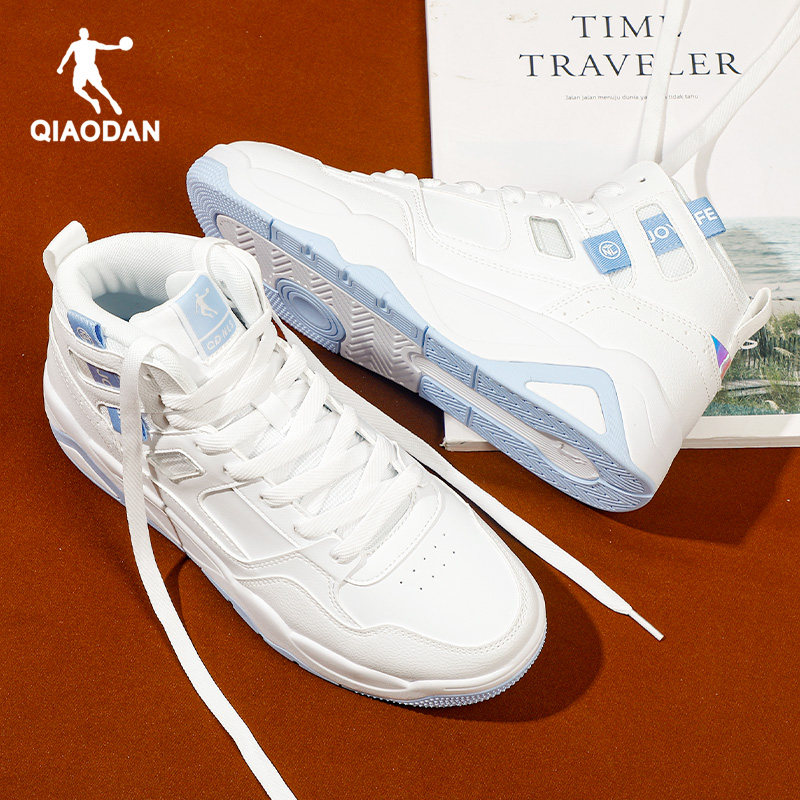 乔丹运动鞋男鞋2026新款青少年皮面厚底增高帮板鞋学生百搭小白鞋,运动鞋new,板鞋,淘宝优惠券,粉丝福利购,淘宝优惠卷