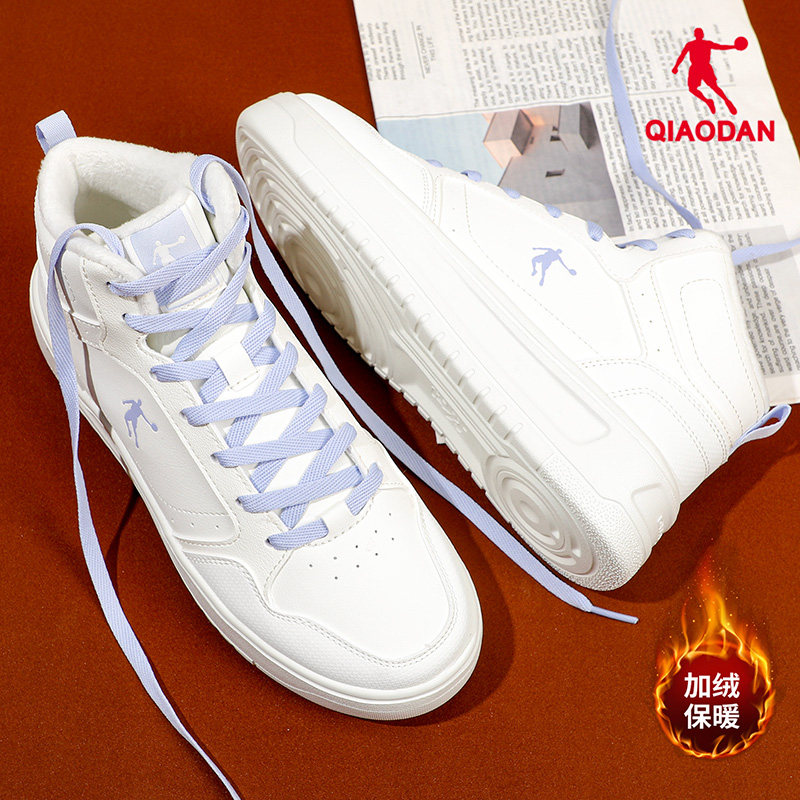乔丹板鞋女鞋高帮加绒棉鞋运动鞋