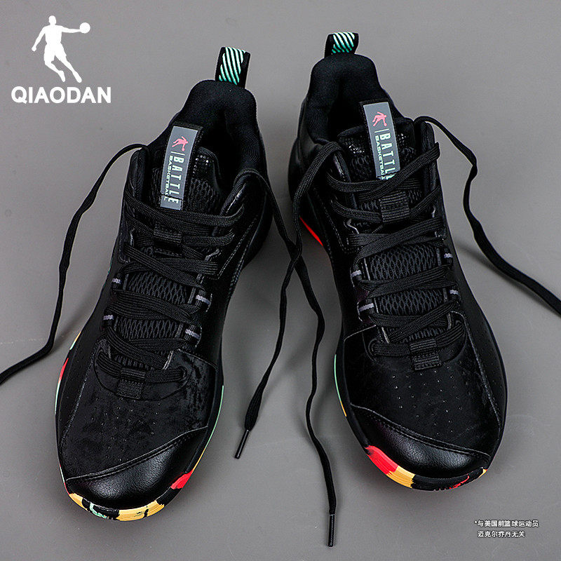 乔丹篮球鞋男鞋2026秋冬新款皮面防水运动鞋高帮减震耐磨实战球鞋