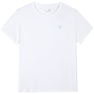 乔丹短袖T恤女2026夏季新款冰丝速干衣圆领百搭半袖白色运动上衣