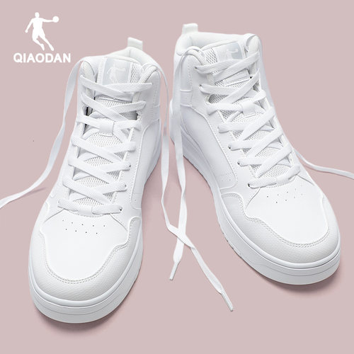 乔丹男鞋高帮板鞋皮面防水运动鞋