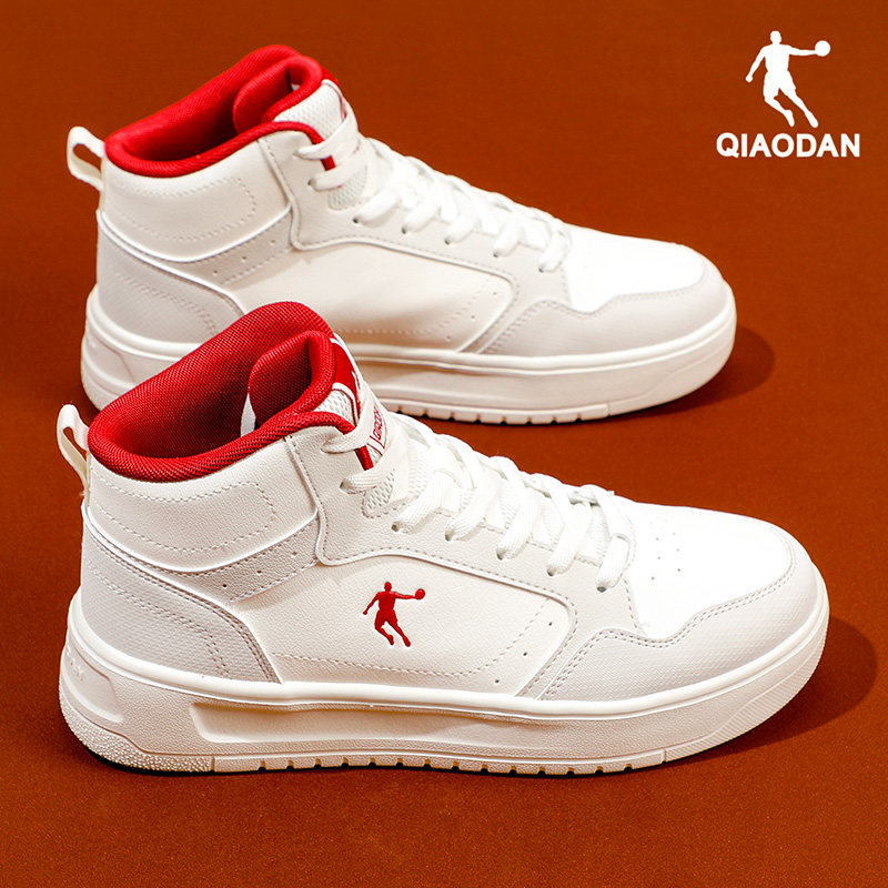 乔丹女鞋高帮鞋2026新年款红色休闲运动鞋子女款百搭厚底增高板鞋,运动鞋new,板鞋,淘宝优惠券,粉丝福利购,淘宝优惠卷