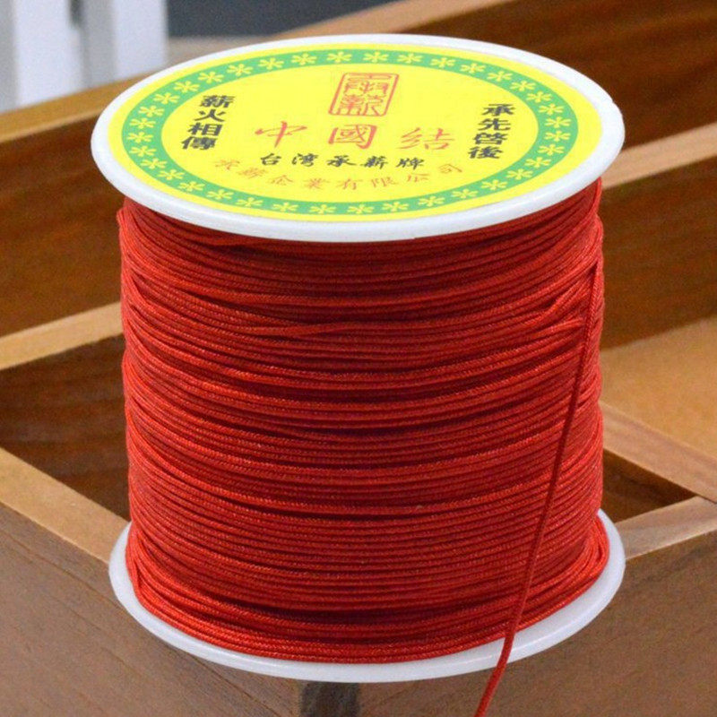 diy编制项链圈挂件吊坠脚链婴儿红绳教程72号玉线手工编织手链绳