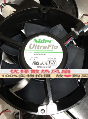 全新日本NIDEC A35534-59PW 24V 3.1A 17251大风量变频器散热风扇