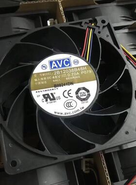 AVC 2B12038B48H/U/M 12CM 12038 48V 4线PWM调速风扇2B12038B48S