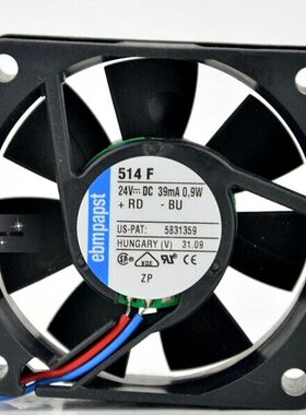 德国原装进口 TYP 514F/2 512F/12 24V/12V 5015变频器散热风扇39