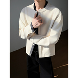 模特图~春季重磅华夫格圆领拼色夹克外套YJ6014/P105，男装夹克，电商B331