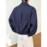 模特图~2026春季仿牛仔垫肩活页设计阔版夹克外套YJ6020/P115，男装夹克，电商B331