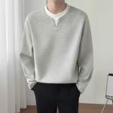 模特图~春季假两件重磅果冻棉长袖卫衣W6601/P58，男装卫衣，电商B331