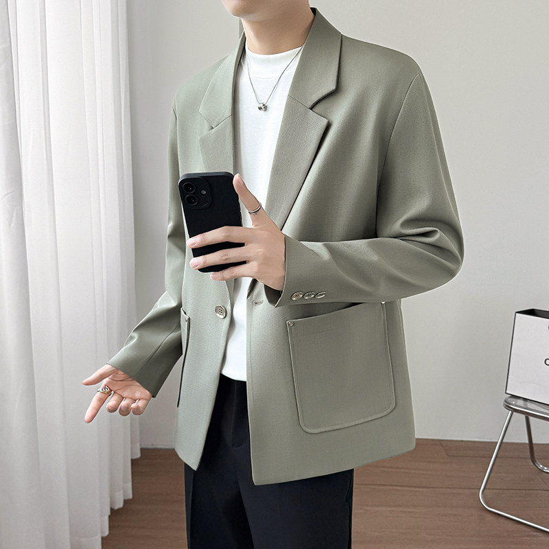 模特图~六色~春季休闲西装外套K8800/P78，男装西服套装，电商B331