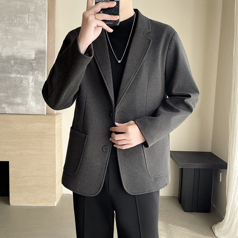 模特图~冬季休闲呢子西装外套F850/P125,男装毛呢大衣,电商B331