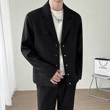 模特图~2026春季绿松石扣设计垫肩休闲夹克外套K8818/P98，男装夹克，电商B331