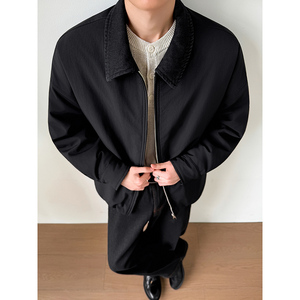 模特图~新标90白鸭绒冬季美式休闲拼色羽绒服外套 E105/P208图片