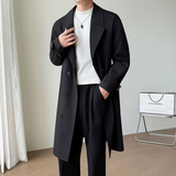 模特图~春季韩版中长款过膝风衣外套K8822/P108，男装风衣，电商B331