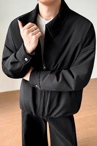 模特图~新标90白鸭绒冬季美式休闲拼色羽绒服外套 E105/P208图片