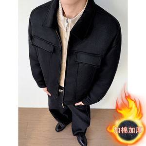 模特图~抖音直播加棉加厚绒面夹克外套棉衣 E082/P138，男装夹克，电商B331