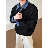 模特图~抖音重磅假两件春季卫衣YJ6005/P88，男装卫衣，电商B331