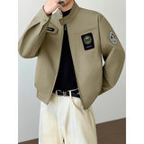 模特图~春季垫肩机车夹克外套YJ6017/P108，男装夹克，电商B331