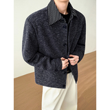 模特图~春季假两件针织外套休闲夹克YJ6025/P115，男装夹克，电商B331