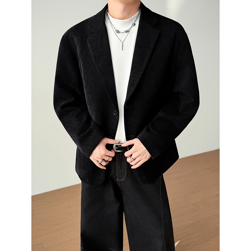 模特图~2026春季直播灯芯绒休闲西装YJ6001/P125，男装西服套装，电商B331