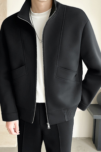模特图~高克重秋季新款立领棒球服 K708/P88图片