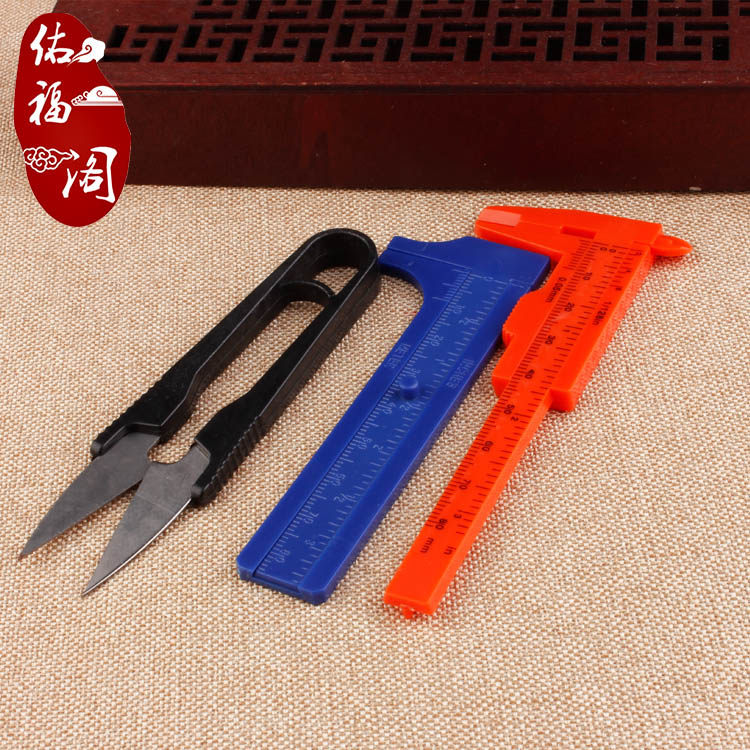 WENWAN 구슬 스레딩 도구 세트 3 방향 크로 셰 뜨개질 가위 손 문자열 탄성 스레드 부처님 구슬 구슬 리드 바늘 캘리퍼스