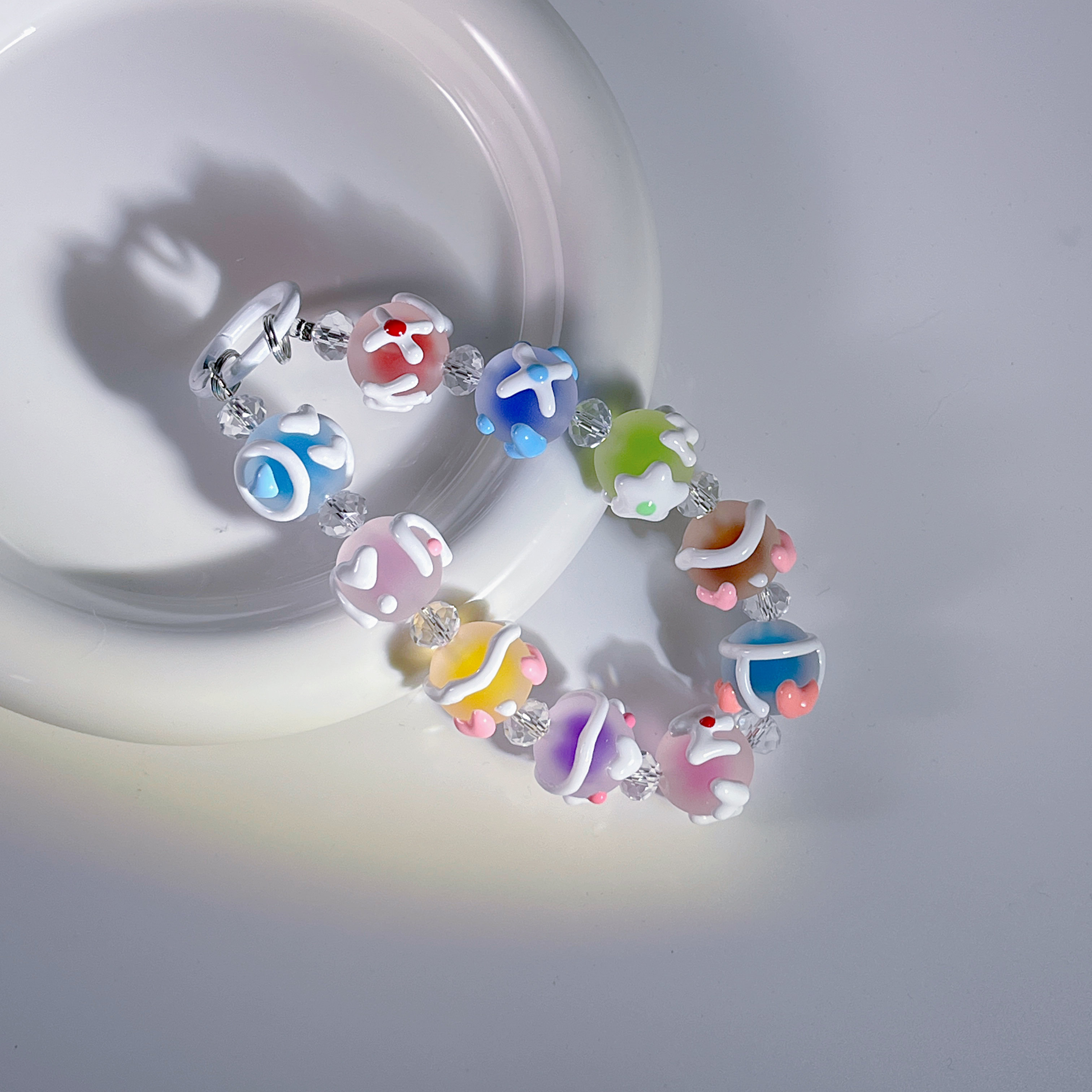 多巴胺手绘珠手机挂链ins风百搭链时尚潮玩百搭手腕式少女心饰品