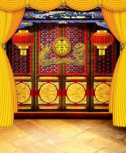 热销展会摄影背景布影楼主题防水PP纸婚纱拍摄古装全家福CM-4678