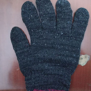 黑纱灰纱花棉纱劳保手套 防护工作手套耐磨棉线江浙沪皖120双包邮